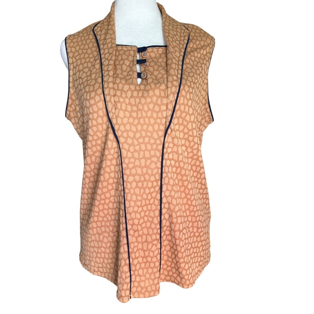 Jamie Sadock‎ Medium Golf Top Shirt Tennis Sleeveless Piping Detail